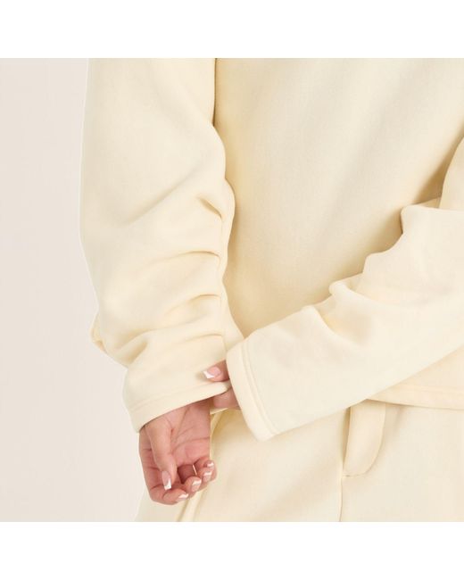 Loom Archives Natural Neutrals Loom Ruched Sleeve Detail Sweat Shirt