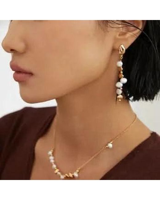 Angel Barocco Metallic Vermeil Baroque Pearl Drop Earrings