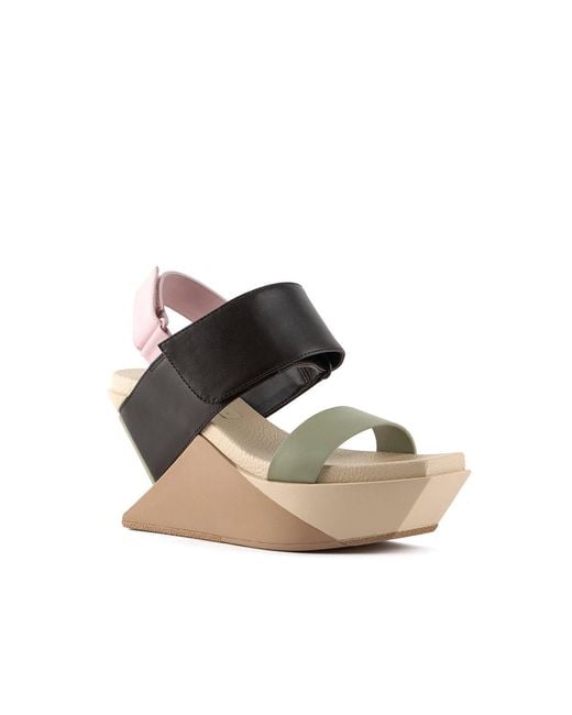 United Nude Multicolor Neutrals Delta Wedge Sandal