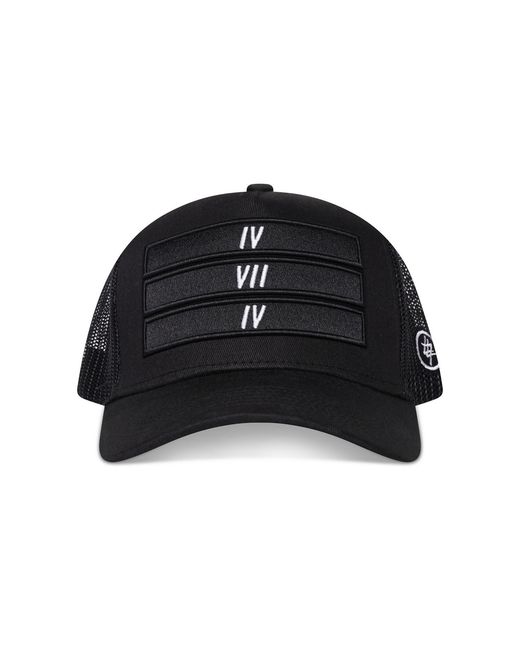 474 co Black 474 3 Bars Trucker Label Hat for men