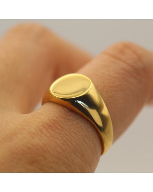 VicStoneNYC Fine Jewelry Metallic Big Signet Ring For for men