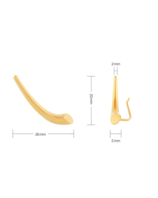Meulien Metallic Waterdrop Ear Climber
