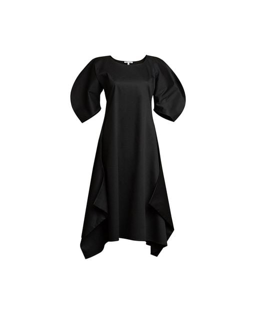 Bianca Popp Black Puff Dress With Flaps