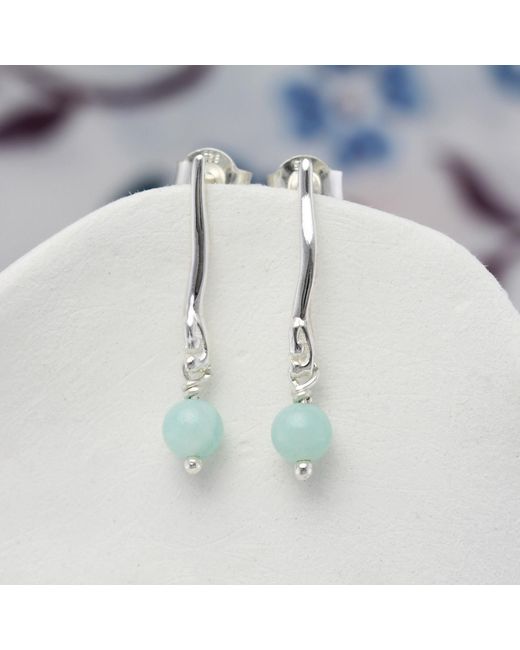 Isla Silver Blue Aventurine Sterling Earrings