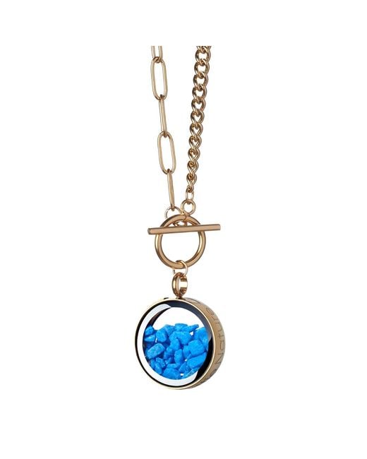 My Little Nature Blue Plated Stone Necklace – Handcrafted Designer Jewelry Inspired By Nature