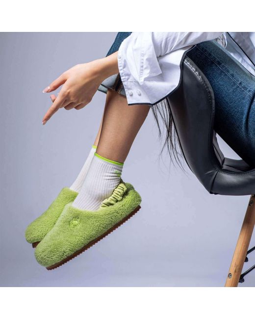 MYYAZ Green Teddy Clog