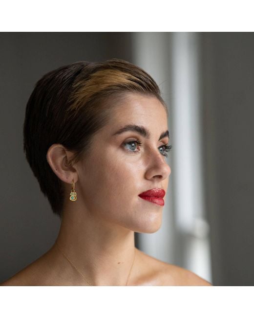 Claire Hill Designs Metallic Lichen Hoop Earrings