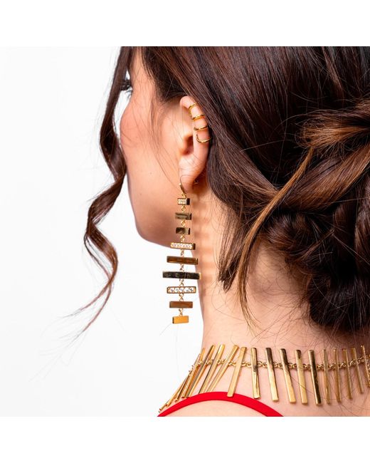 Lucy Quartermaine Metallic Wind Chime Earrings