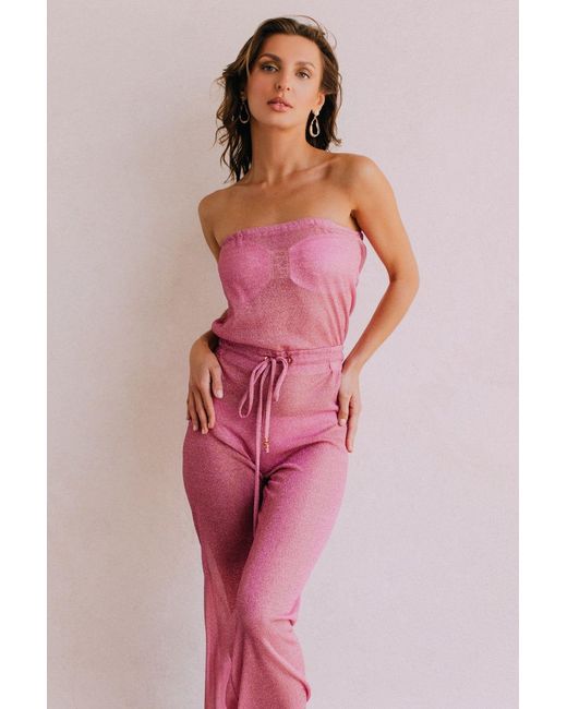Leyla Maya Ltd Pink Kate Bandeau Bikini Set