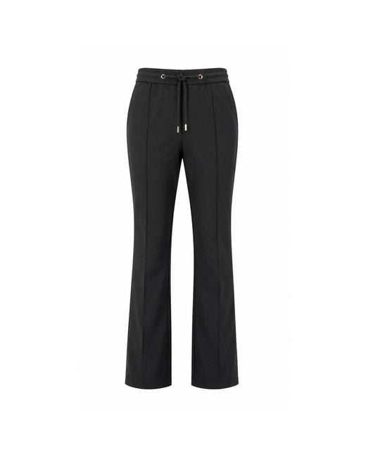 DAVID WEJ Black Ashford Relaxed Loose Fit Drawstring Trouser for men