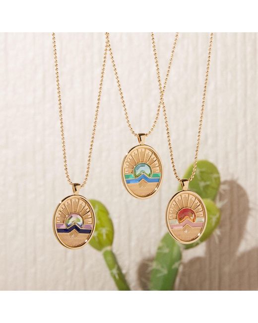 Glamrocks Jewelry Multicolor Tequila Sunrise Enamel Necklace
