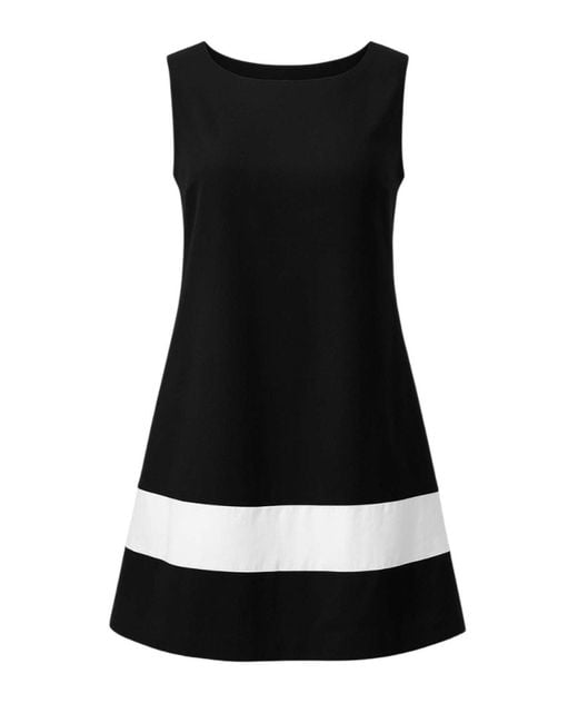 Conquista Black Sleeveless A-Line Mini Dress