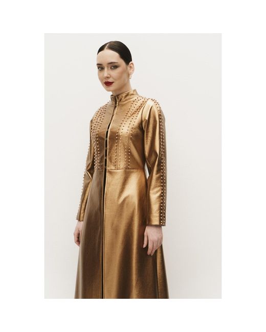 Roqaia Fashion House Brown Golden Armor