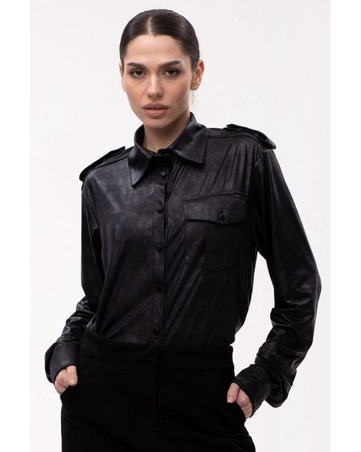 Maison Bogomil Black Epaulette Shirt