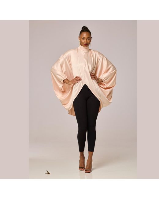 Lioness by Tf Pink Satin Peach Long Tunic