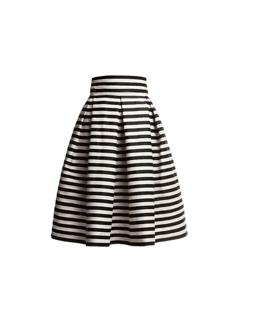 Rumour London Amalfi Striped Midi Skirt Black & White