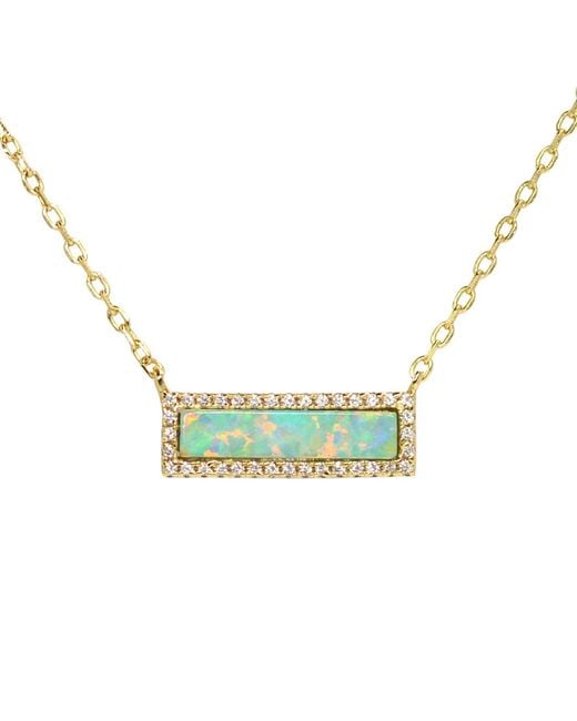 KAMARIA Multicolor Reflection Opal Bar Necklace