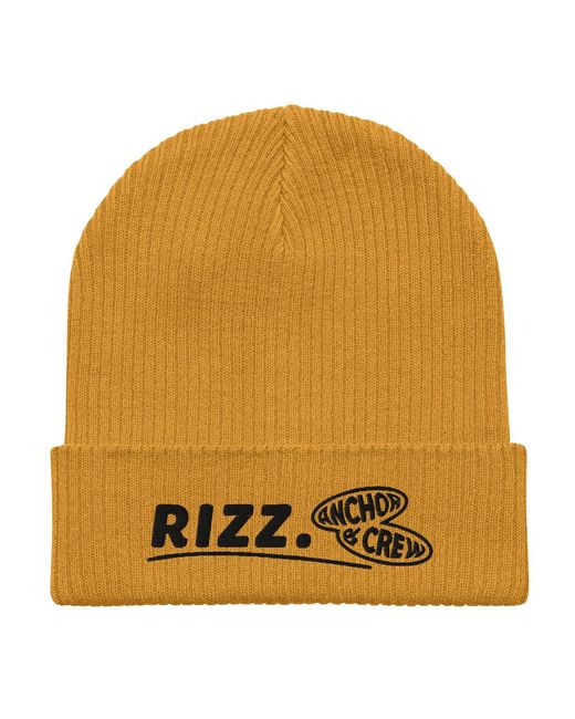 Anchor and Crew Yellow Mustard Rizz Gen. Organic Cotton Embroidered Beanie