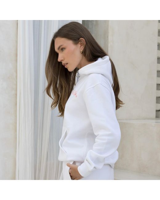 Love Letters X White Embroidered Hoodie