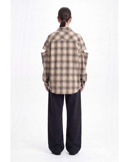 mysimplicated Blue Fragmented Sleeves Shirt