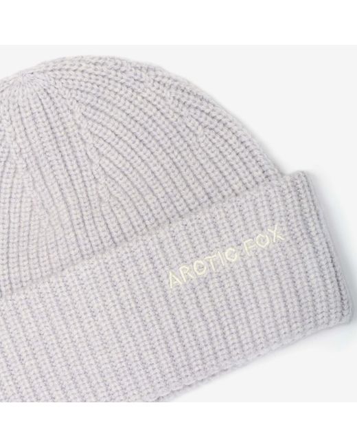Arctic Fox & Co. Gray Embroidered Merino Wool Beanie