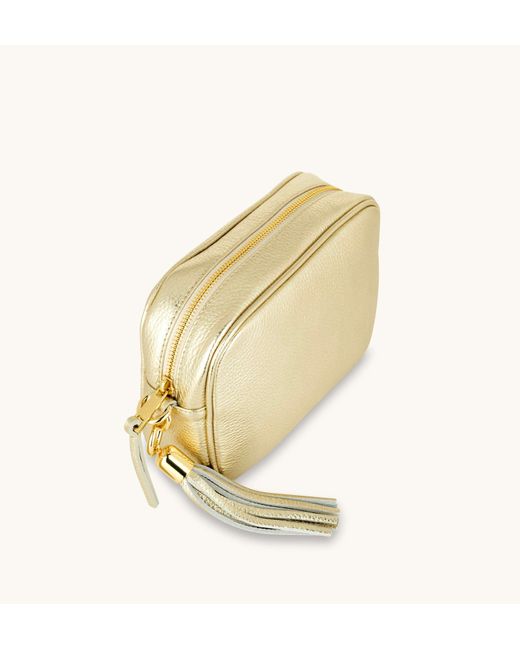 Apatchy London Natural The Tassel Leather Crossbody Bag