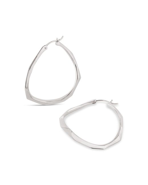 Dinny Hall White Thalassa Large Statement Hoops