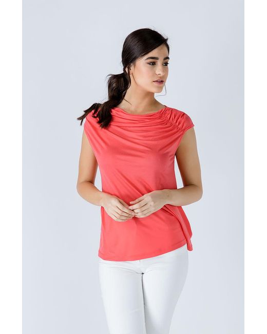 Conquista Pink Coral Asymmetric Top