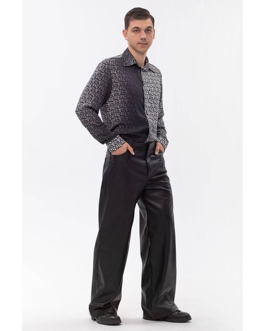 Maison Bogomil Black Faux Leather Pants for men