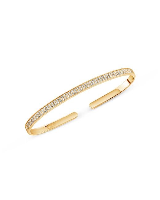 SALLY SKOUFIS Metallic Destiny Palm Cuff With Made Diamonds