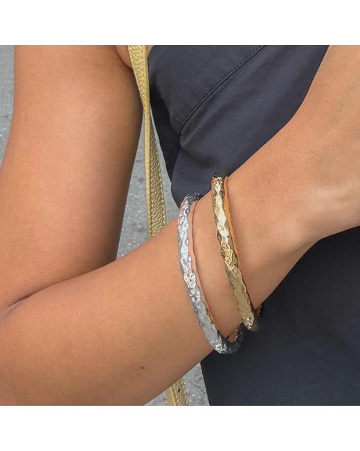 Argento Vivo Metallic Sirocco Oval Bangle