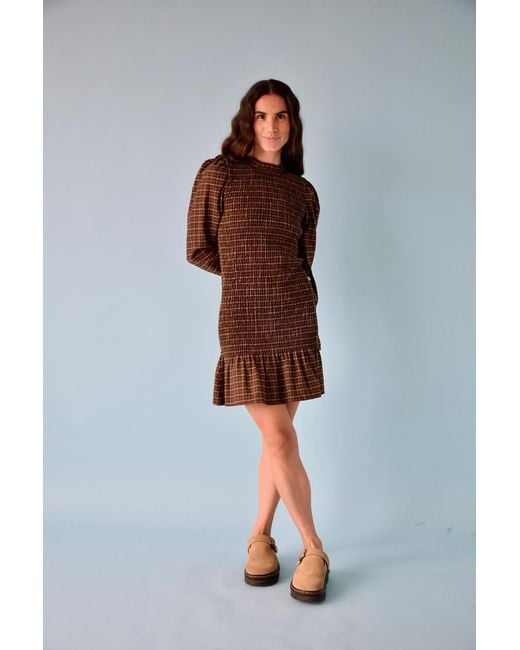 Mind Traveler Brown Chia Dress