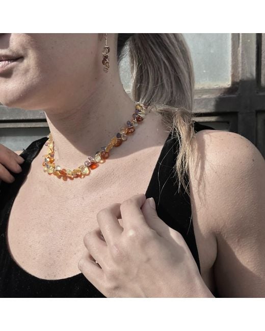 Lori Kaplan Design Metallic Harvest Moon Signature Necklace