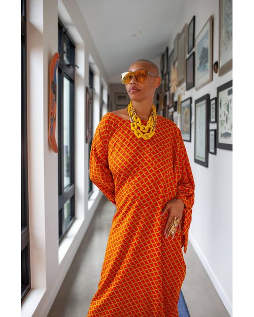 Jennafer Grace Orange Capri Caftan