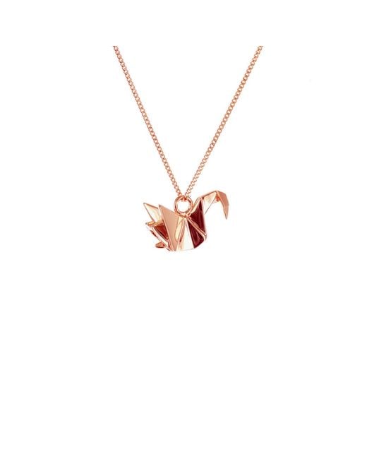 Origami Jewellery Metallic Mini Swan Necklace