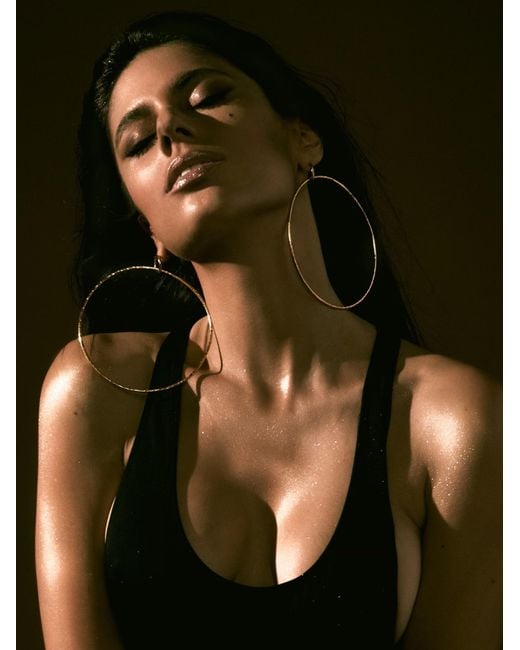 Jaredjamin Metallic Ellen Large Textured Hoop Post Earrings