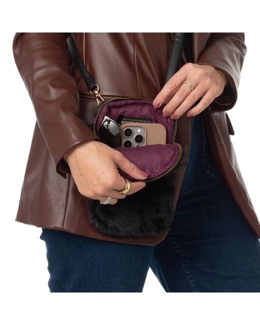 Sidney Byron Black The Betsy Winter Cellphone Crossbody