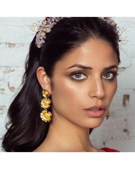 Lavani Jewels Metallic Golden Sevilla Earrings