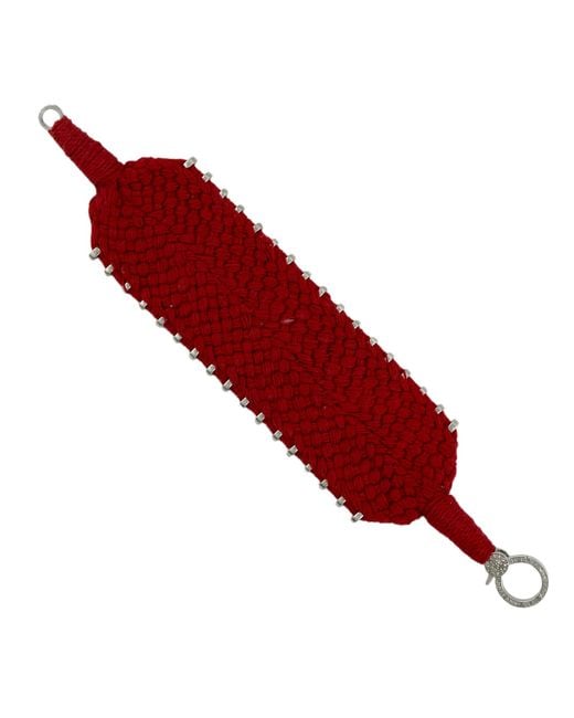 Artisan Red Ruby & Diamond Statement Bracelet