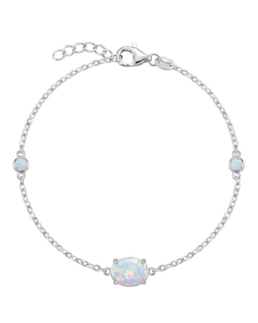 Latelita London Metallic Oval Opal Bracelet