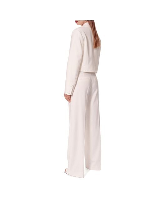 AGGI by HALEWSKI White Heidi Aesthetic Short Blazer
