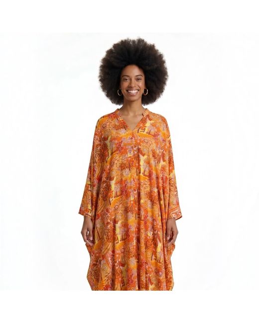 Laura Citron Orange Sunset Caftan