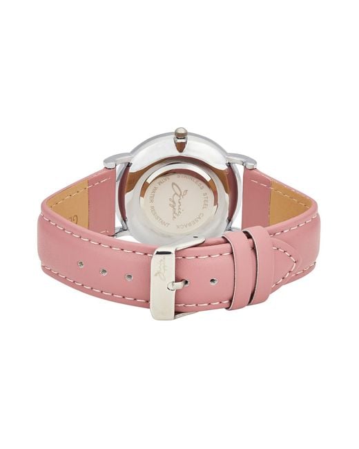 Bermuda Watch Company Annie Apple Alore Silver/white/pink Leather Hairdresser Scissor Hands Wrist Watch