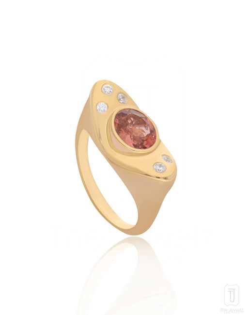 The Jewelz White Eraya Crimson Signet Ring Gift For Love