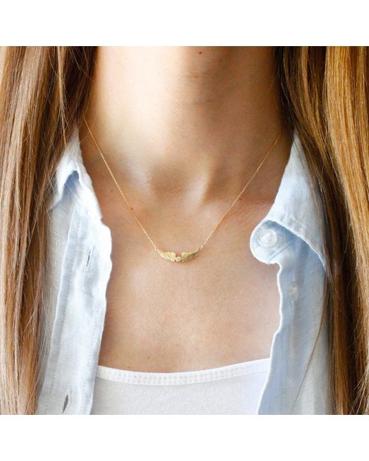Lee Renee Metallic Guardian Angel Diamond Necklace –