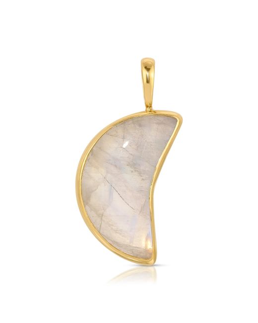 Maya Brenner Metallic Moonstone Crescent Charm