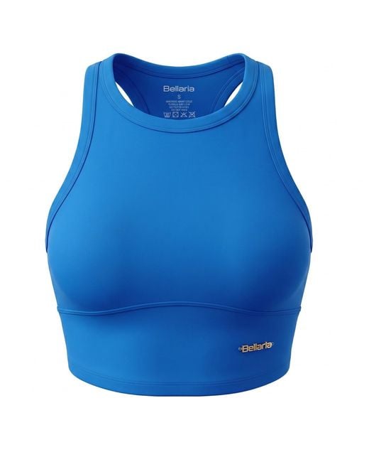 Bellaria Blue Active High-Neck Sports Bra