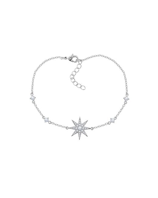 Diamonbliss White Marilyn Monroe Hollywood Star Station Bracelet, Platinum