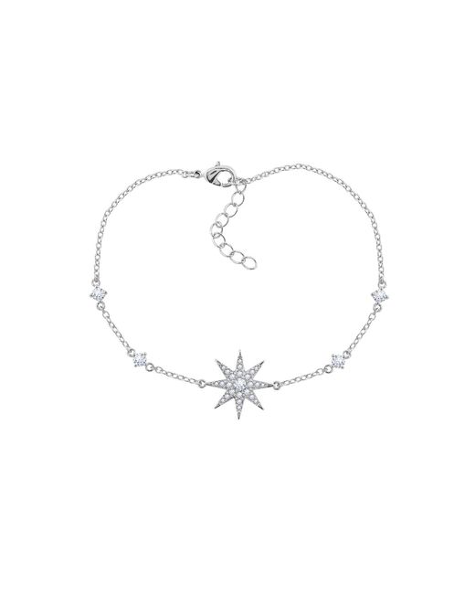 Diamonbliss White Marilyn Monroe Hollywood Star Station Bracelet, Platinum