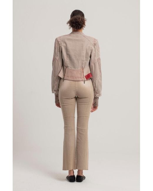 Pcfg Brown Neutrals Silken Touch Sheer Long-Sleeve Top